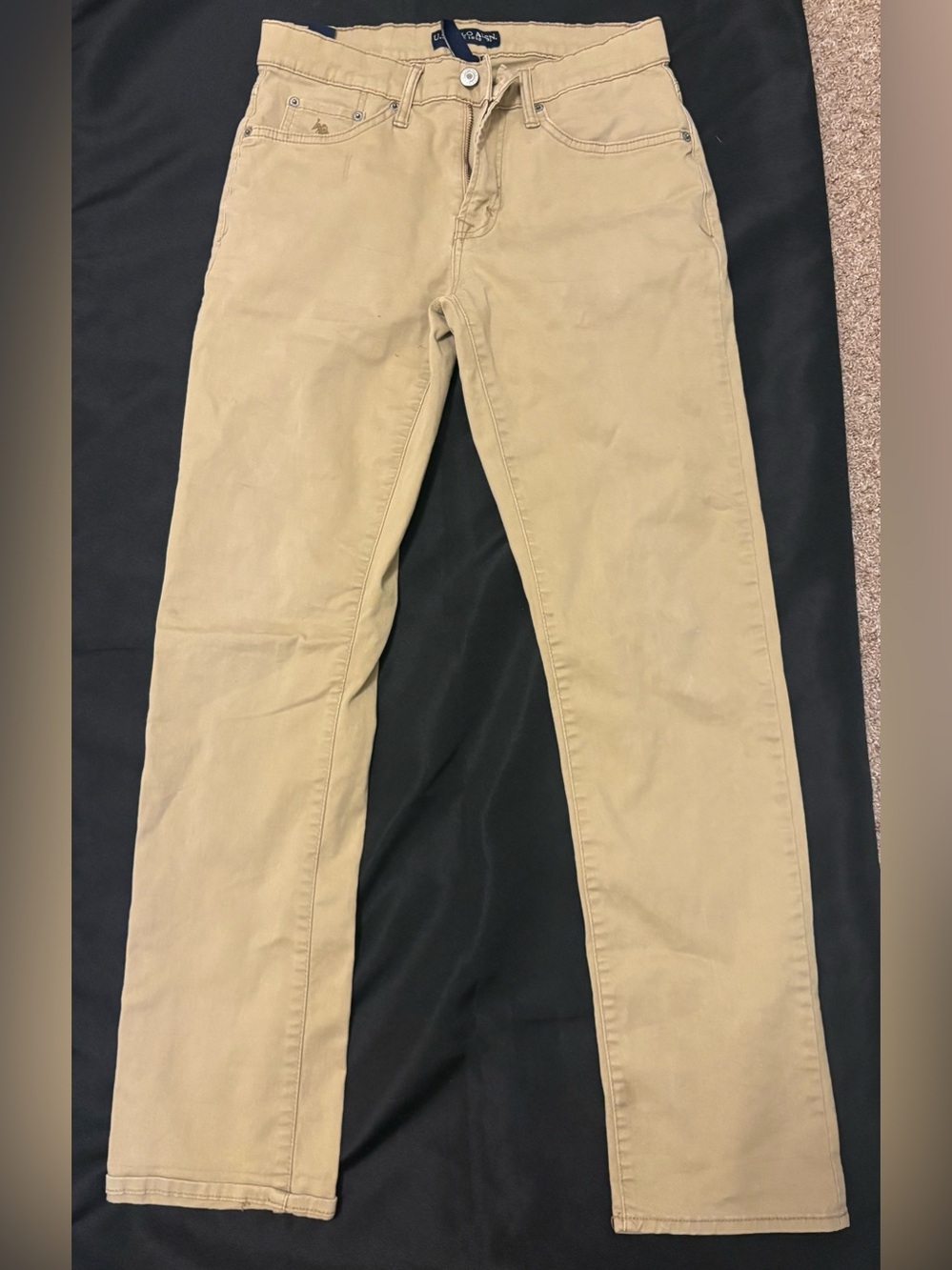 Men's Khaki Slim Fit Pants - Polo Assn.